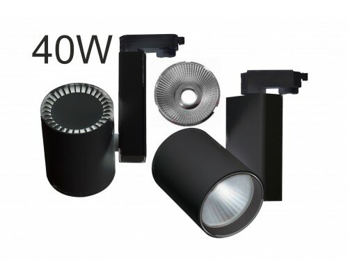 LED Schienenstrahler SN-16HC AB-40W-dw, 38&deg;,  schwarz