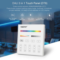 DALI LED-Touchpanel RGBW MiBoxer DP3S/DT8 (4 Zonen) IP20