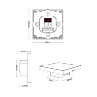 DALI LED-Touchpanel RGBW MiBoxer DP3S/DT8 (4 Zonen) IP20