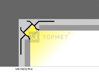 LED Profil UNI-TILE12-90&deg; PLUS 2000, 2m, eloxiert