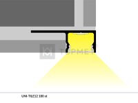 LED Profil UNI-TILE12-180&deg; PLUS 2000, 2m, eloxiert